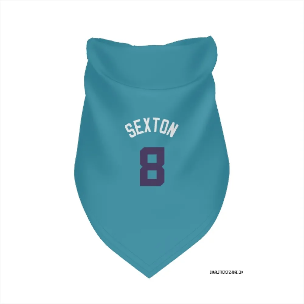 Charlotte Hornets Collin Sexton Teal Purple Pet Bandana for Dog & Cat