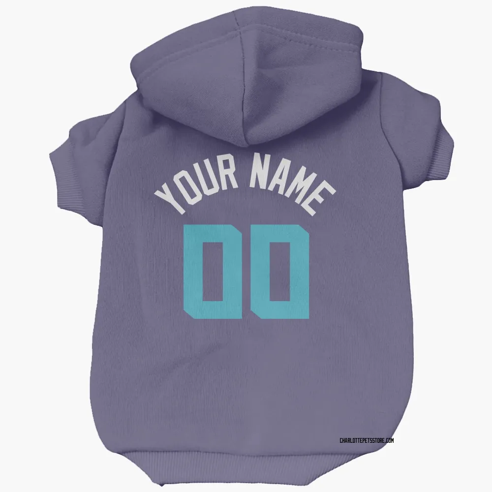 Charlotte Hornets Custom Purple Pet Hoodie for Dog & Cat