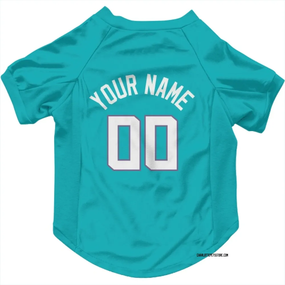 Charlotte Hornets Custom Teal Pet Jersey for Dog & Cat