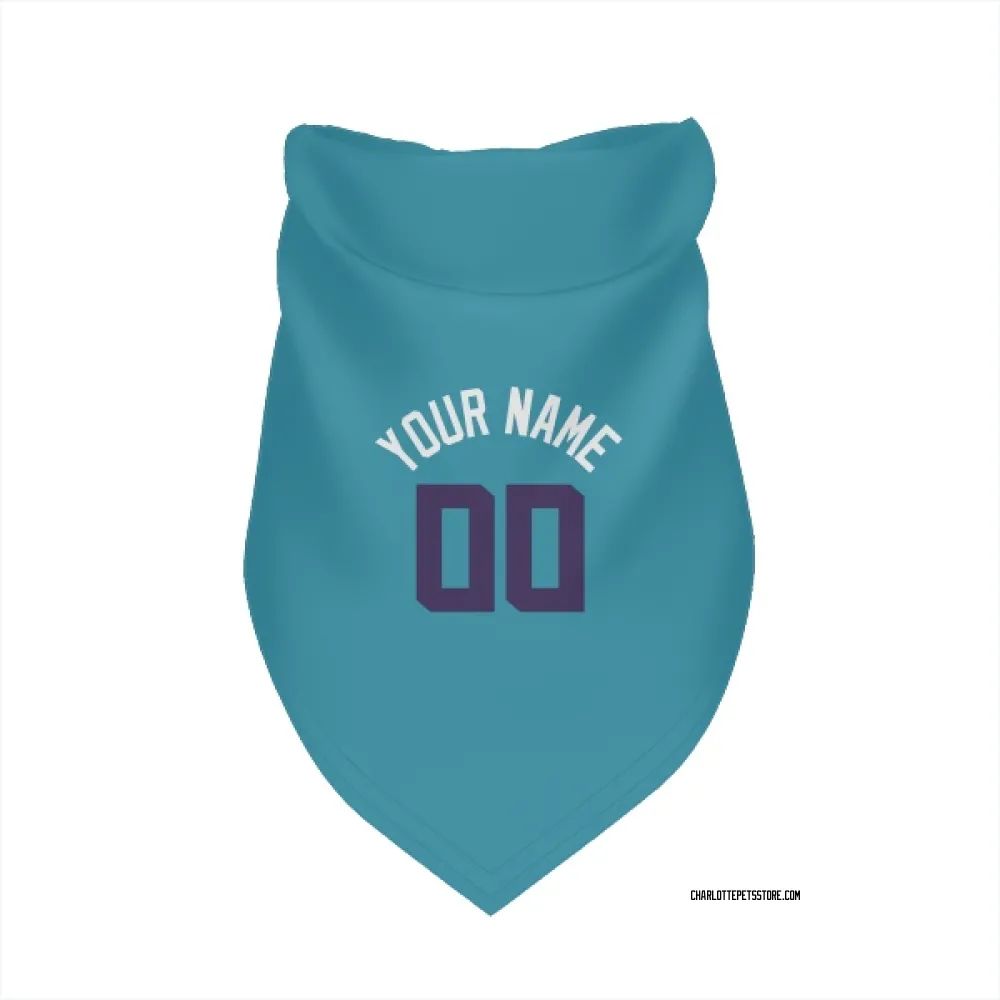 Charlotte Hornets Custom Teal Purple Pet Bandana for Dog & Cat
