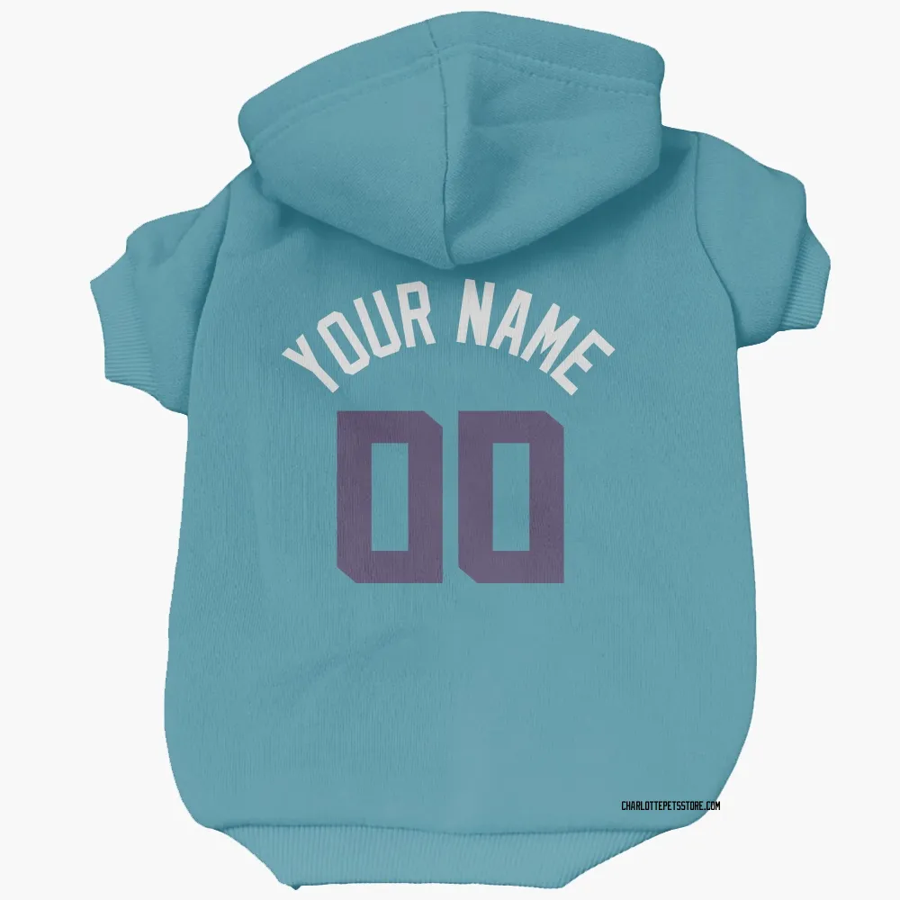 Charlotte Hornets Custom Teal Purple Pet Hoodie for Dog & Cat