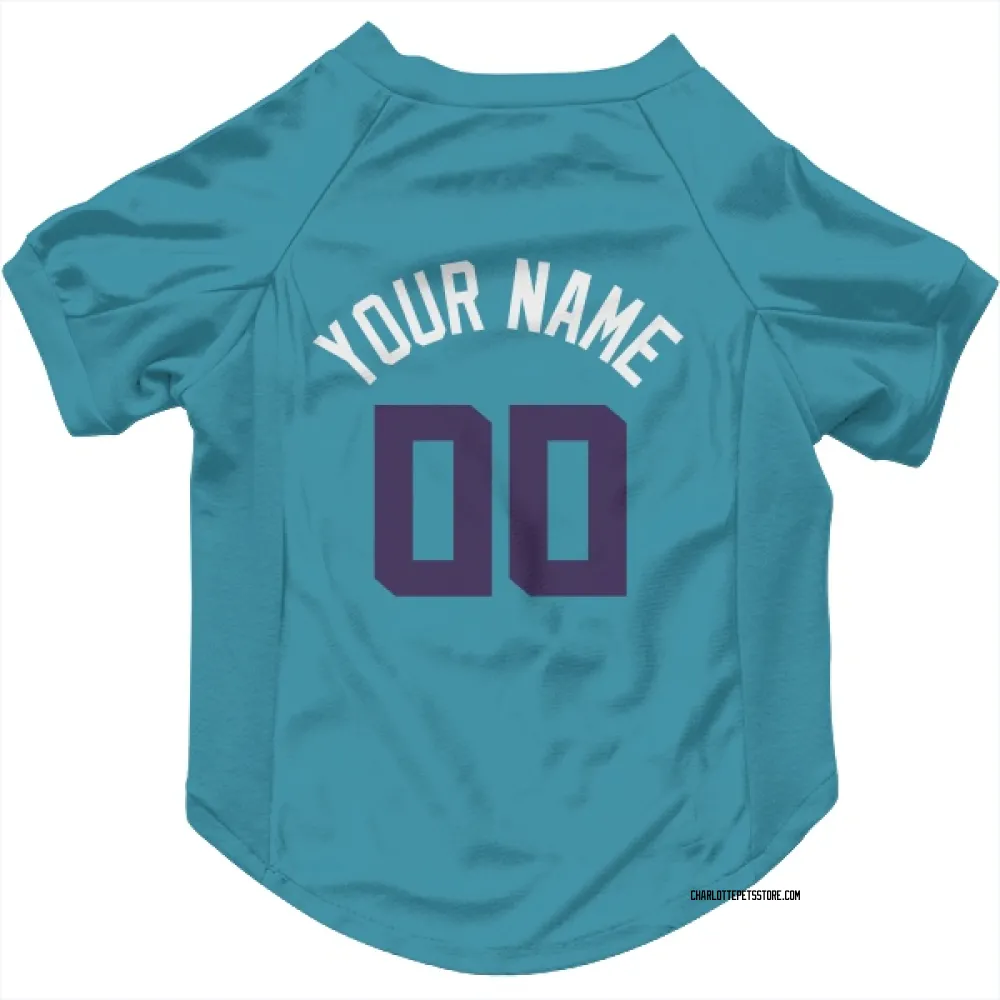 Charlotte Hornets Custom Teal Purple Pet Jersey for Dog & Cat