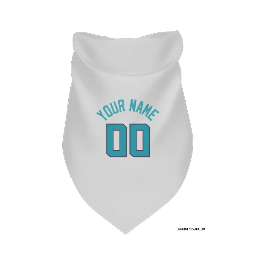 Charlotte Hornets Custom White Pet Bandana for Dog & Cat