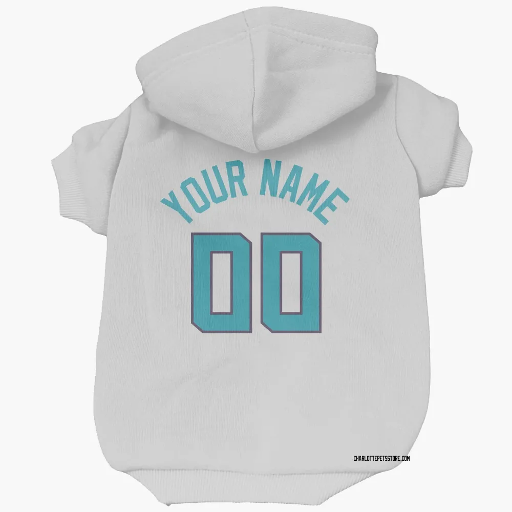 Charlotte Hornets Custom White Pet Hoodie for Dog & Cat