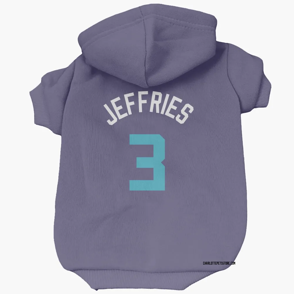 Charlotte Hornets DaQuan Jeffries Purple Pet Hoodie for Dog & Cat