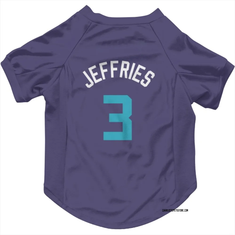 Charlotte Hornets DaQuan Jeffries Purple Pet Jersey for Dog & Cat