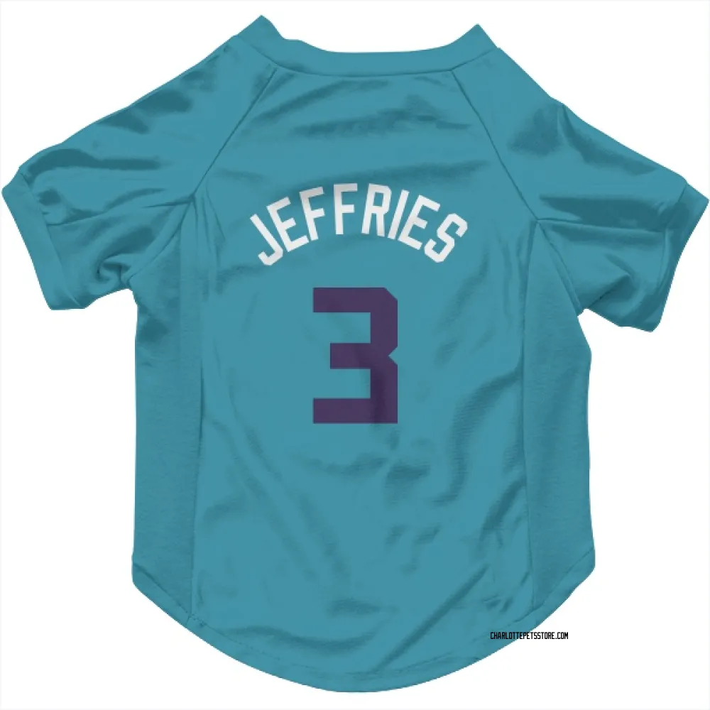 Charlotte Hornets DaQuan Jeffries Teal Purple Pet Jersey for Dog & Cat