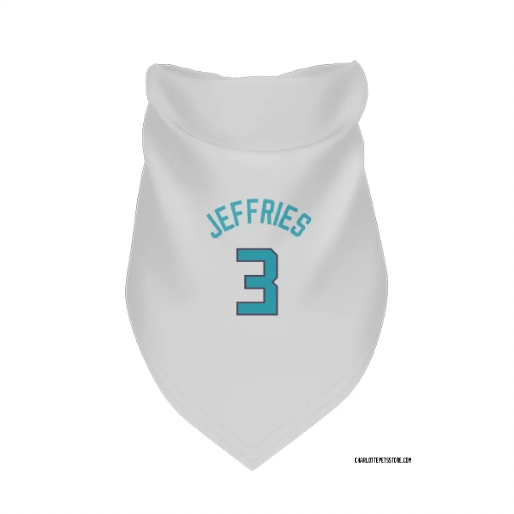 Charlotte Hornets DaQuan Jeffries White Pet Bandana for Dog & Cat