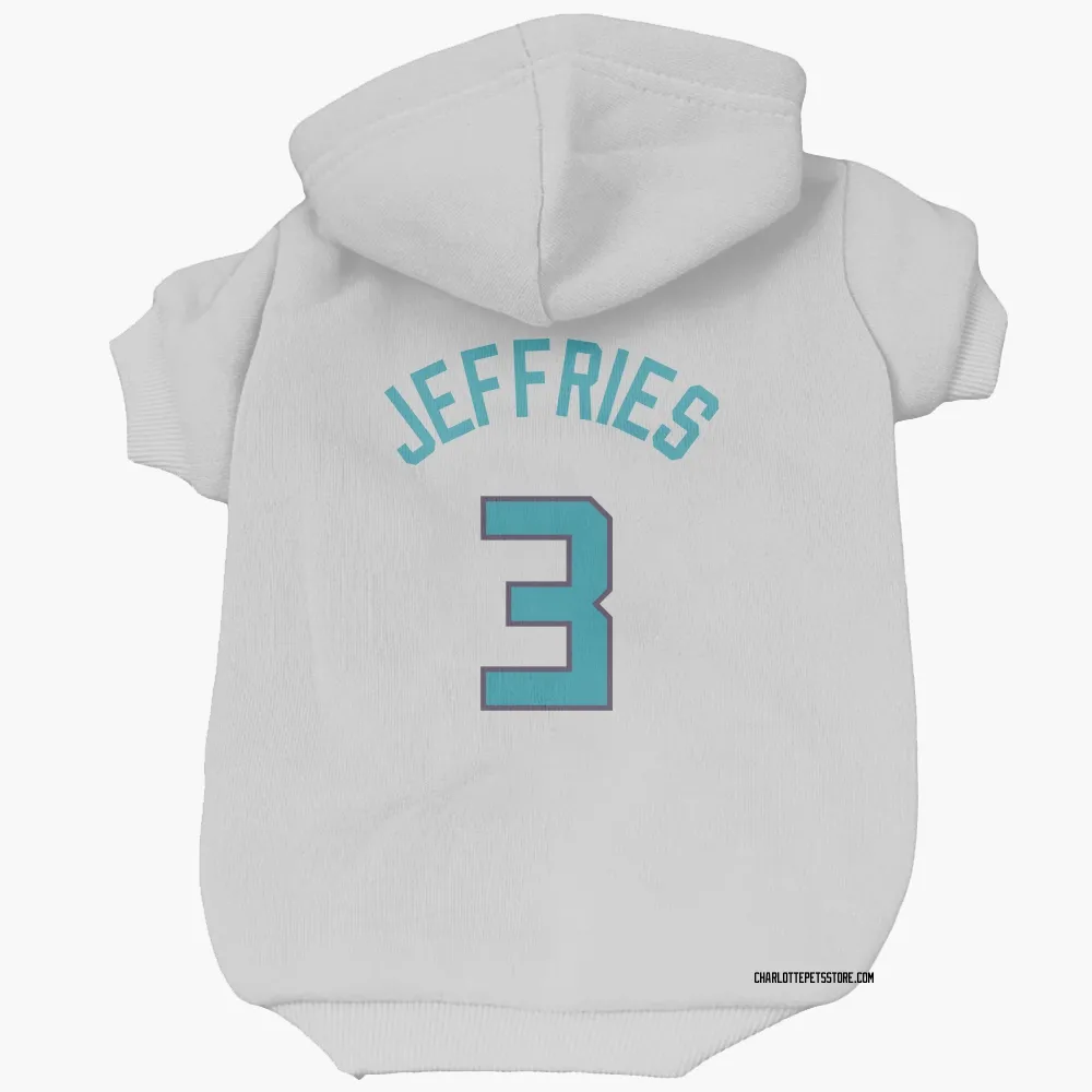 Charlotte Hornets DaQuan Jeffries White Pet Hoodie for Dog & Cat
