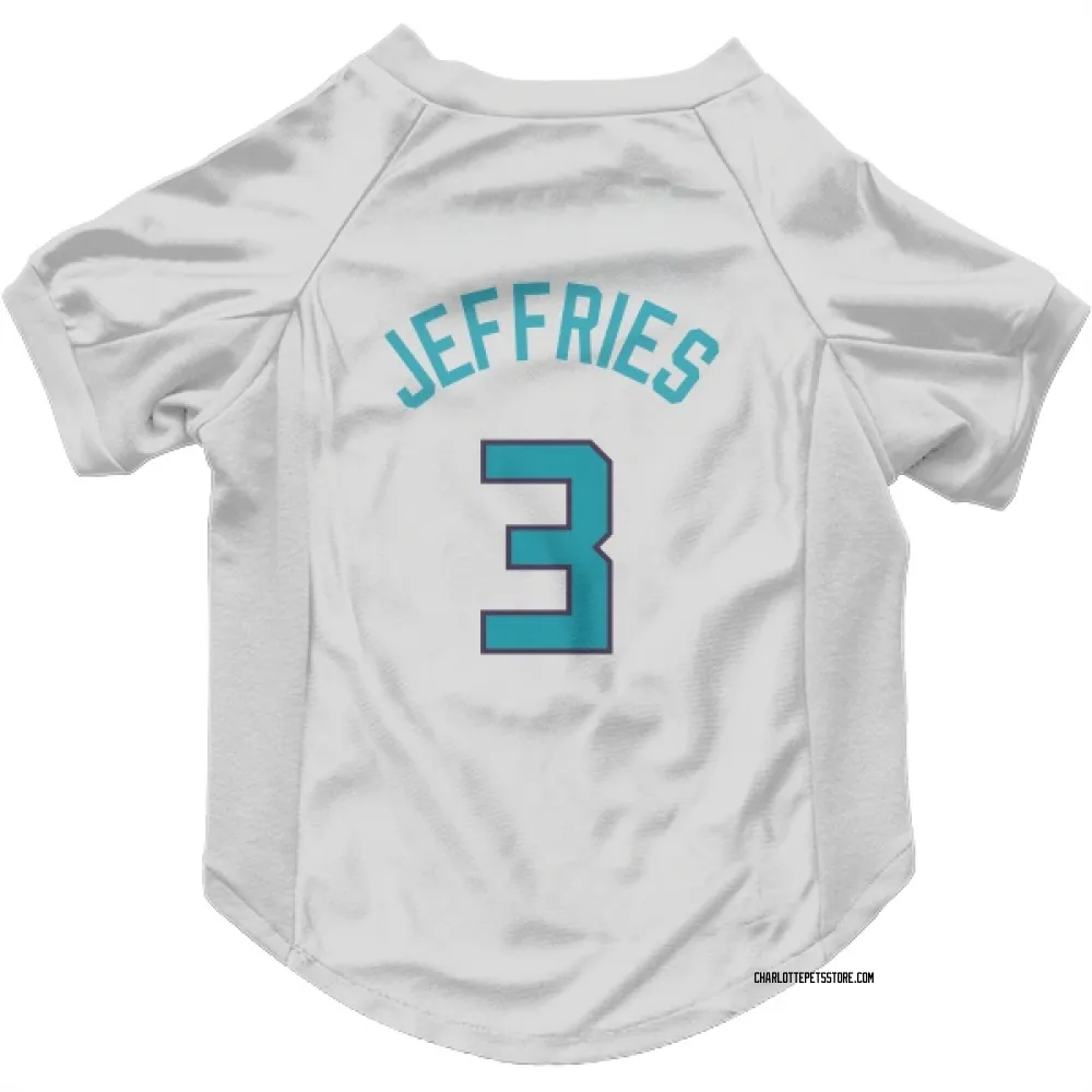 Charlotte Hornets DaQuan Jeffries White Pet Jersey for Dog & Cat