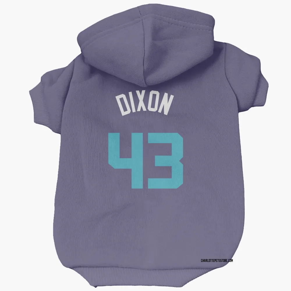 Charlotte Hornets Eric Dixon Purple Pet Hoodie for Dog & Cat