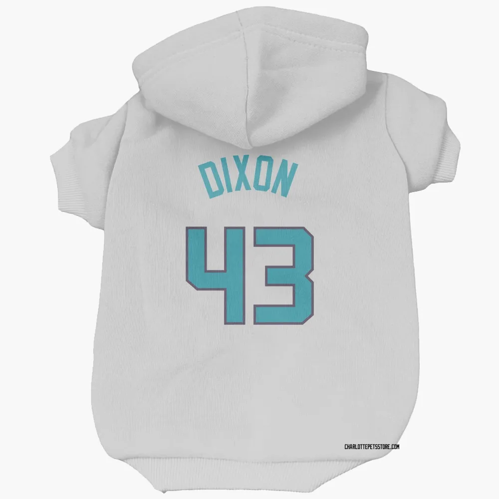 Charlotte Hornets Eric Dixon White Pet Hoodie for Dog & Cat