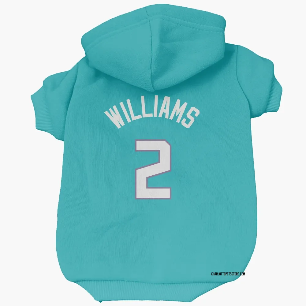 Charlotte Hornets Grant Williams Teal Pet Hoodie for Dog & Cat