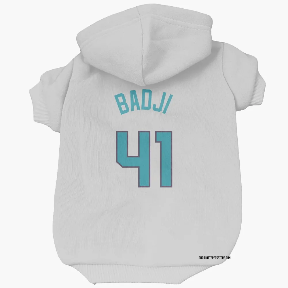 Charlotte Hornets Ibou Badji White Pet Hoodie for Dog & Cat