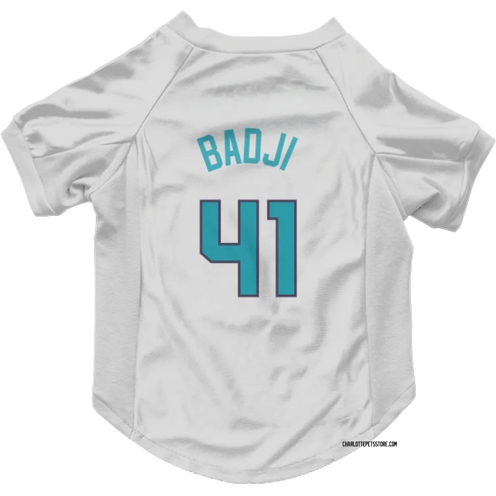 Charlotte Hornets Ibou Badji White Pet Jersey for Dog & Cat