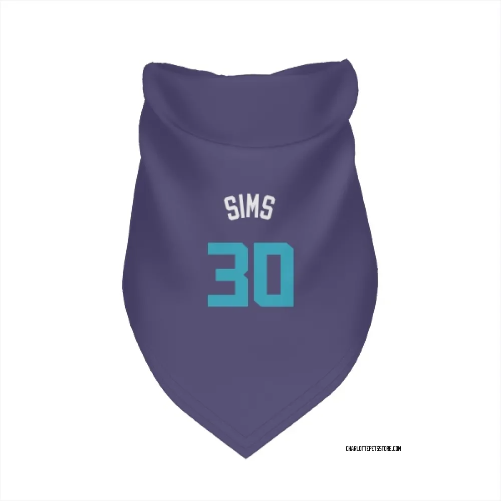 Charlotte Hornets Jaylen Sims Purple Pet Bandana for Dog & Cat