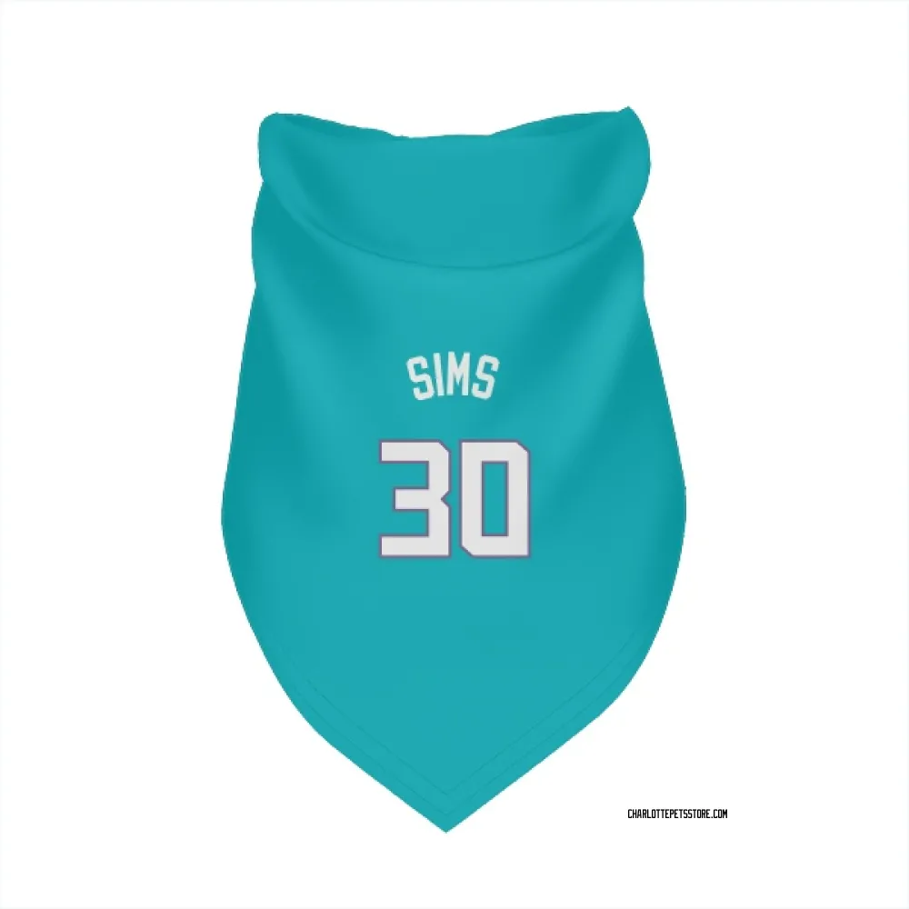 Charlotte Hornets Jaylen Sims Teal Pet Bandana for Dog & Cat