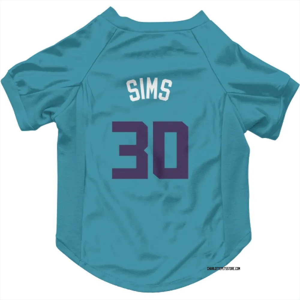 Charlotte Hornets Jaylen Sims Teal Purple Pet Jersey for Dog & Cat