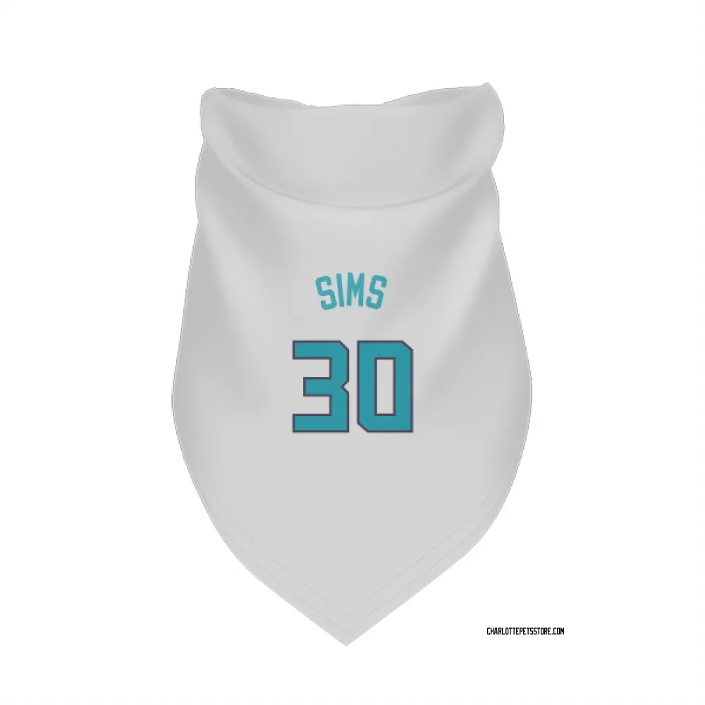Charlotte Hornets Jaylen Sims White Pet Bandana for Dog & Cat