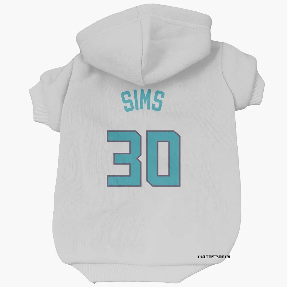 Charlotte Hornets Jaylen Sims White Pet Hoodie for Dog & Cat