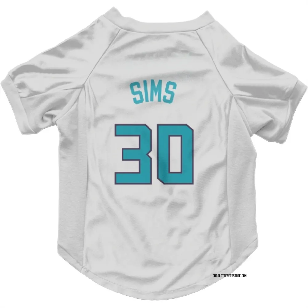 Charlotte Hornets Jaylen Sims White Pet Jersey for Dog & Cat