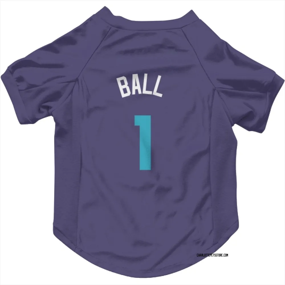 Charlotte Hornets LaMelo Ball Purple Pet Jersey for Dog & Cat