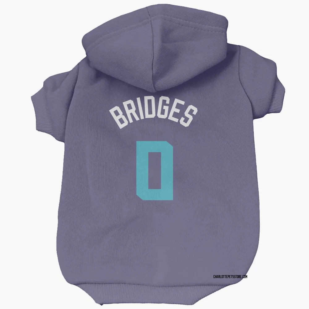 Charlotte Hornets Miles Bridges Purple Pet Hoodie for Dog & Cat