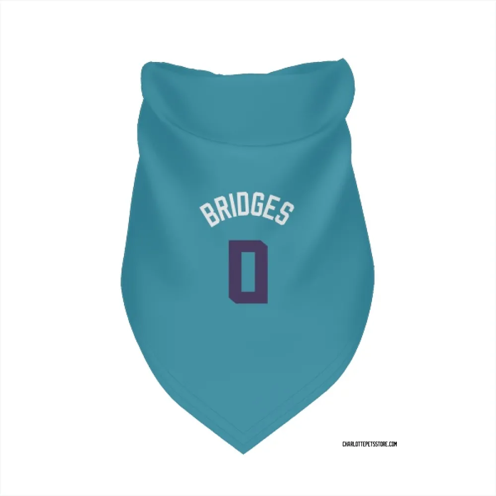 Charlotte Hornets Miles Bridges Teal Purple Pet Bandana for Dog & Cat