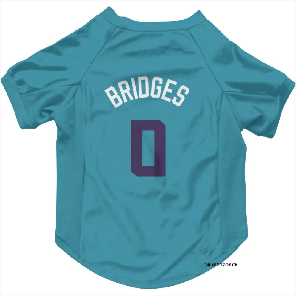 Charlotte Hornets Miles Bridges Teal Purple Pet Jersey for Dog & Cat