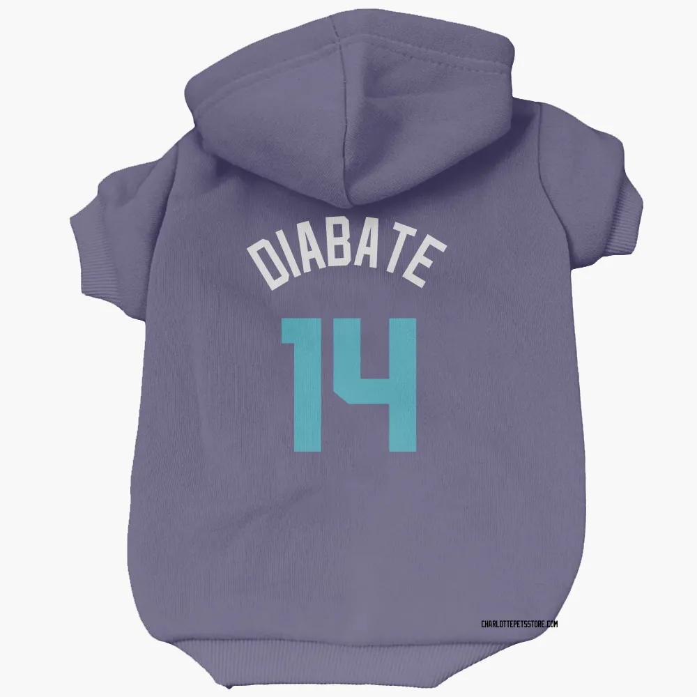Charlotte Hornets Moussa Diabate Purple Pet Hoodie for Dog & Cat