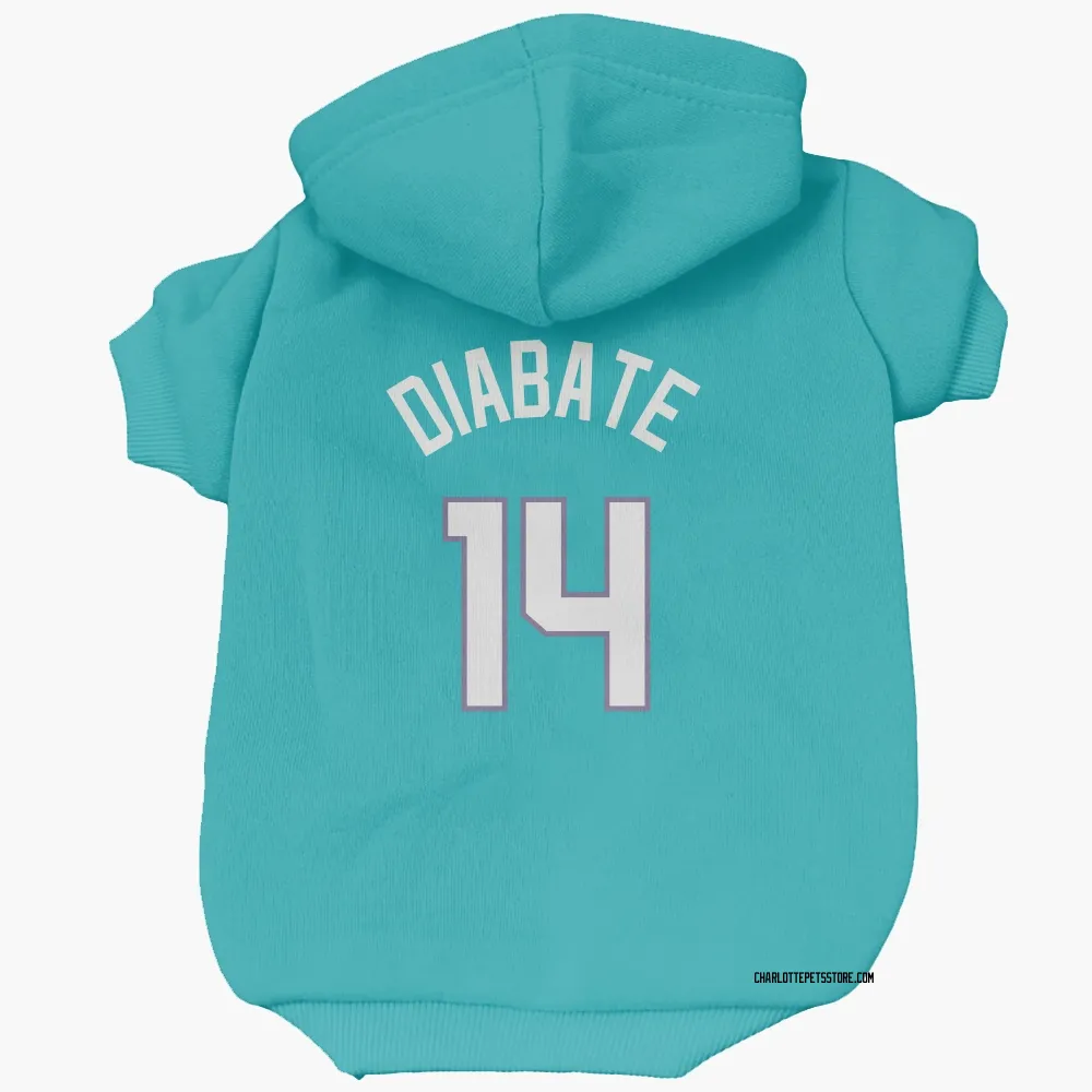 Charlotte Hornets Moussa Diabate Teal Pet Hoodie for Dog & Cat