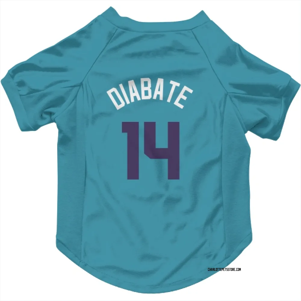 Charlotte Hornets Moussa Diabate Teal Purple Pet Jersey for Dog & Cat