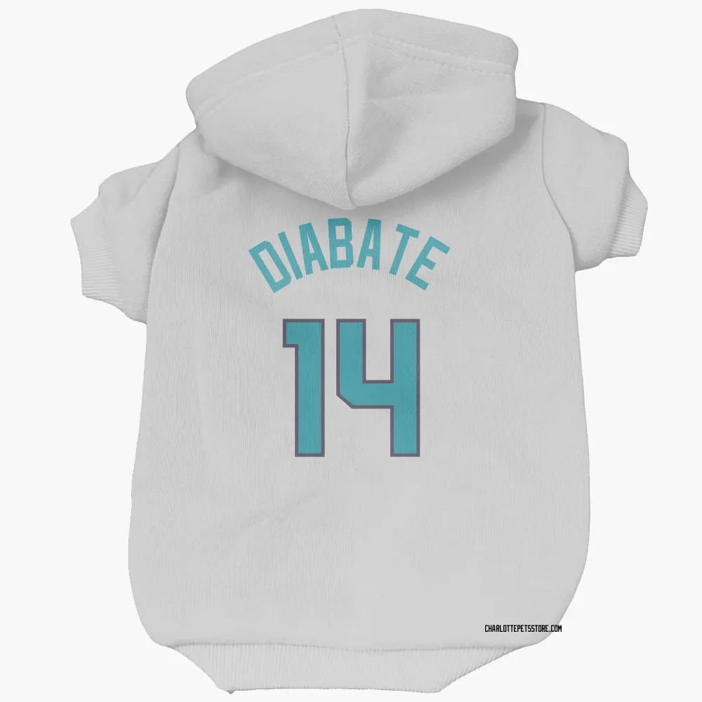 Charlotte Hornets Moussa Diabate White Pet Hoodie for Dog & Cat