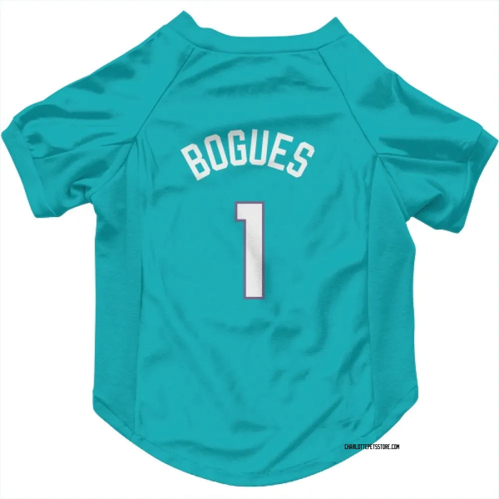 Charlotte Hornets Muggsy Bogues Teal Pet Jersey for Dog & Cat