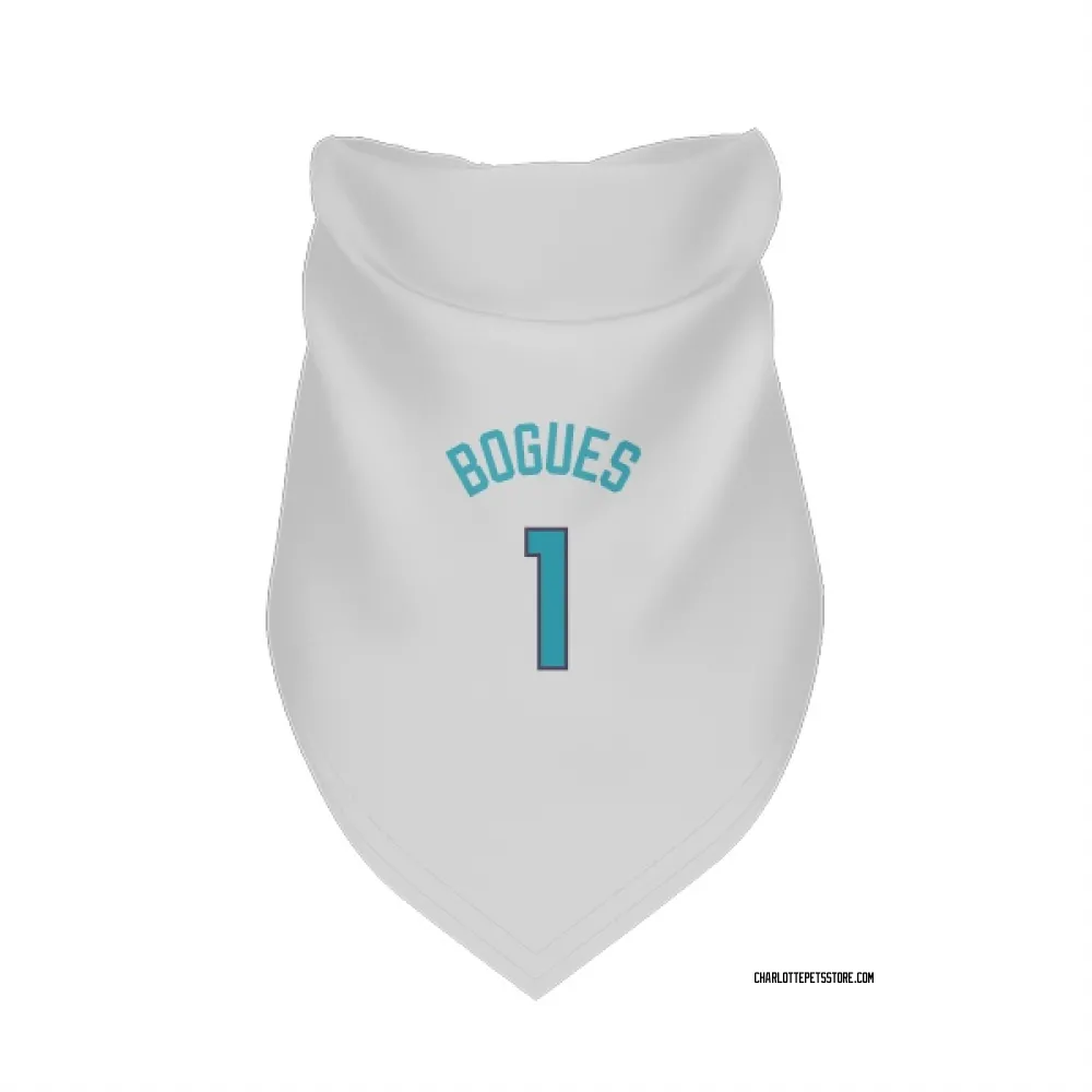 Charlotte Hornets Muggsy Bogues White Pet Bandana for Dog & Cat