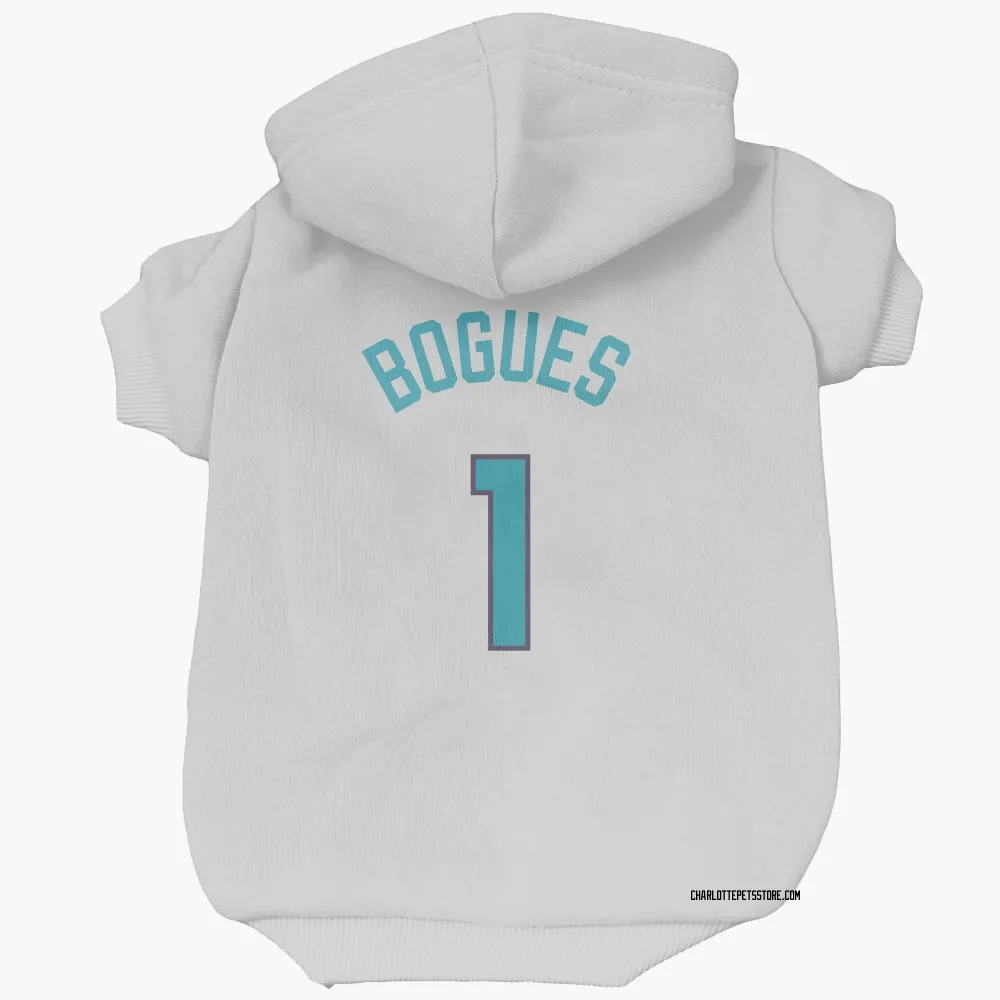 Charlotte Hornets Muggsy Bogues White Pet Hoodie for Dog & Cat