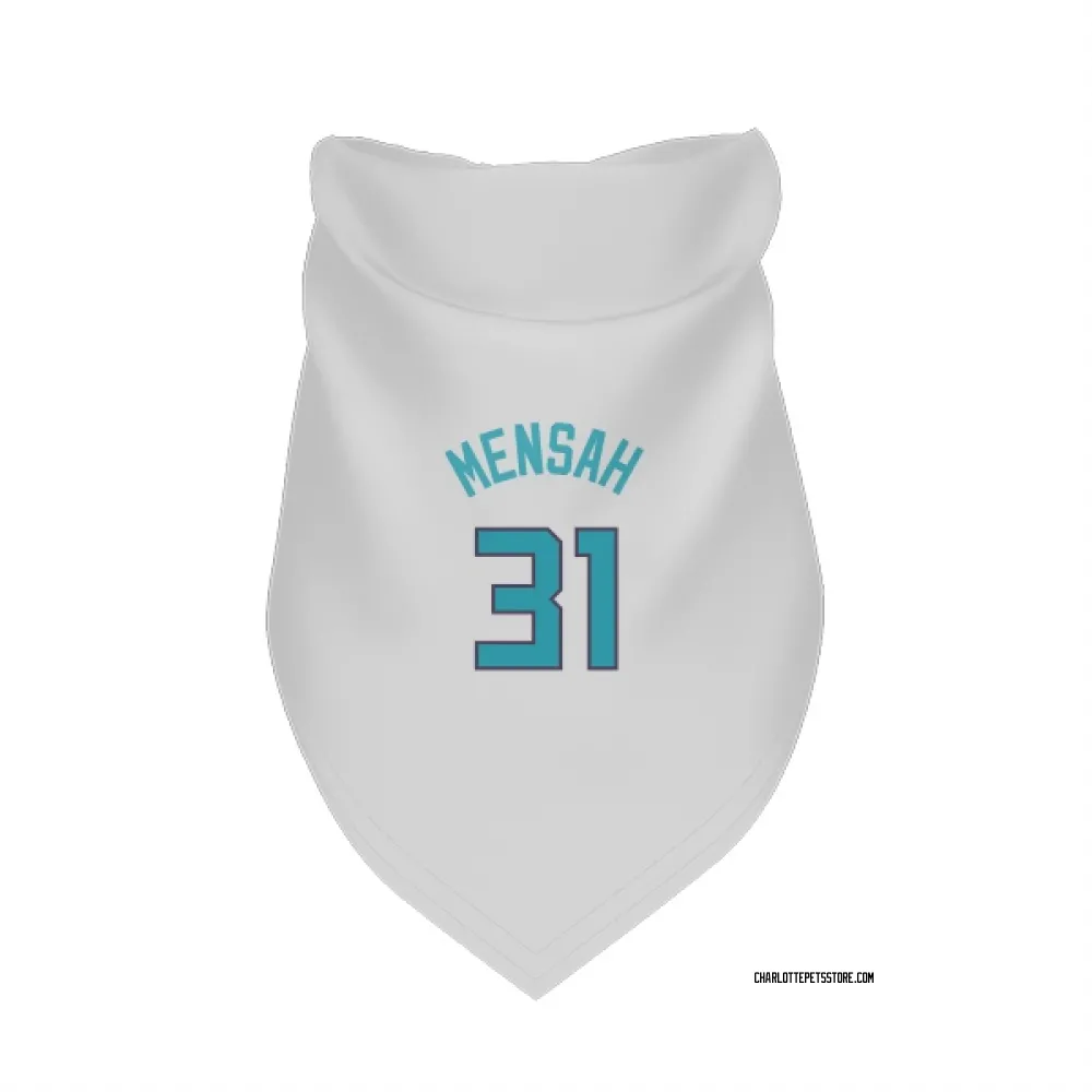 Charlotte Hornets Nathan Mensah White Pet Bandana for Dog & Cat