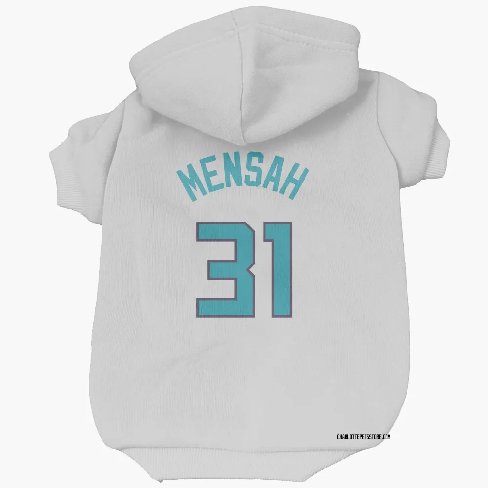 Charlotte Hornets Nathan Mensah White Pet Hoodie for Dog & Cat