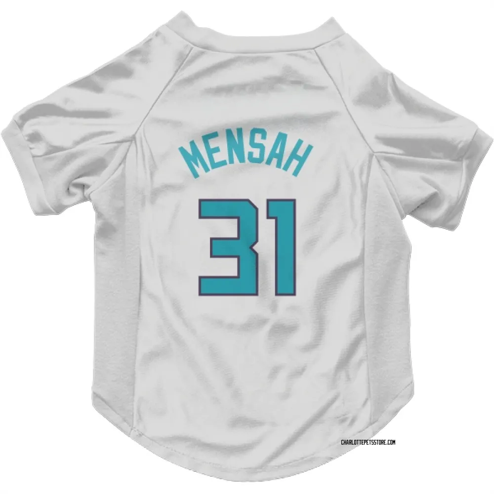 Charlotte Hornets Nathan Mensah White Pet Jersey for Dog & Cat