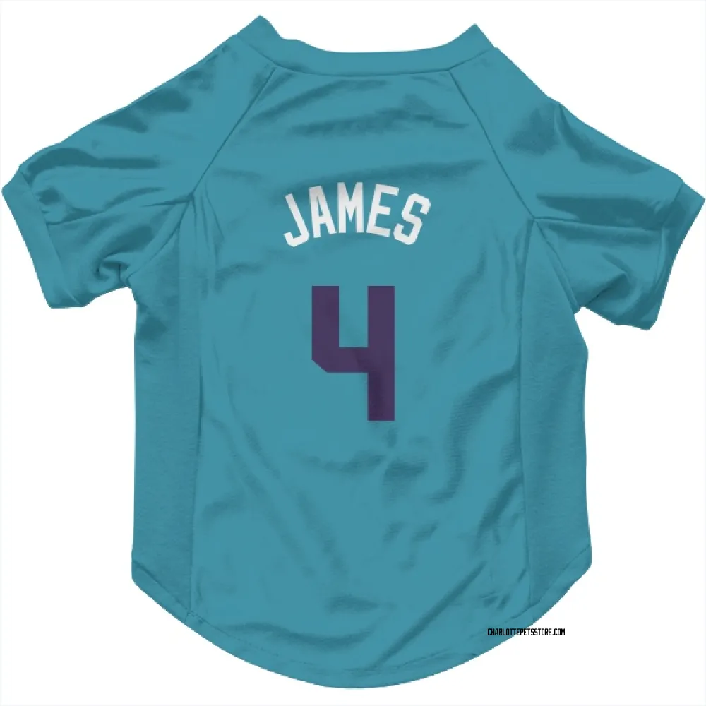 Charlotte Hornets Sion James Teal Purple Pet Jersey for Dog & Cat