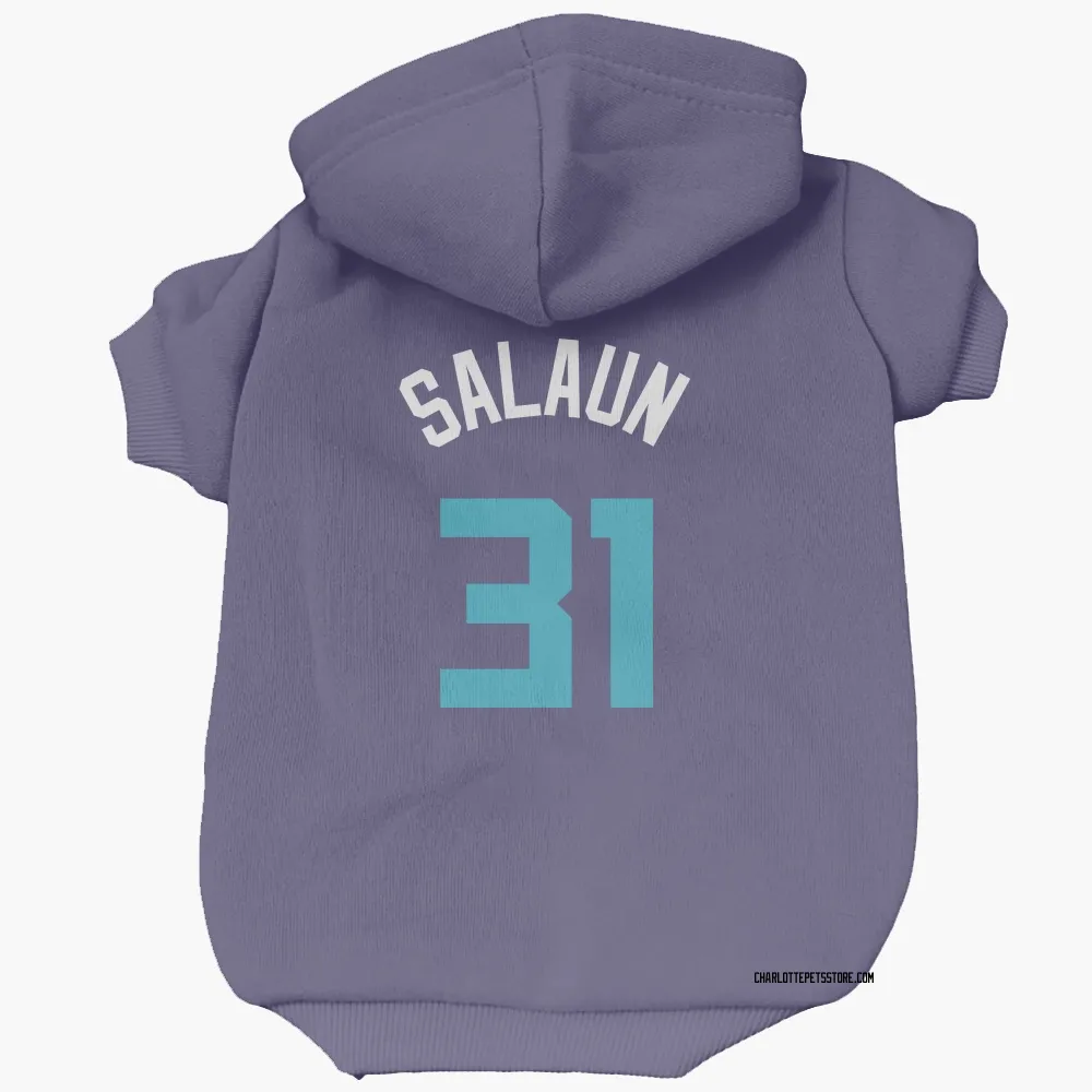 Charlotte Hornets Tidjane Salaun Purple Pet Hoodie for Dog & Cat