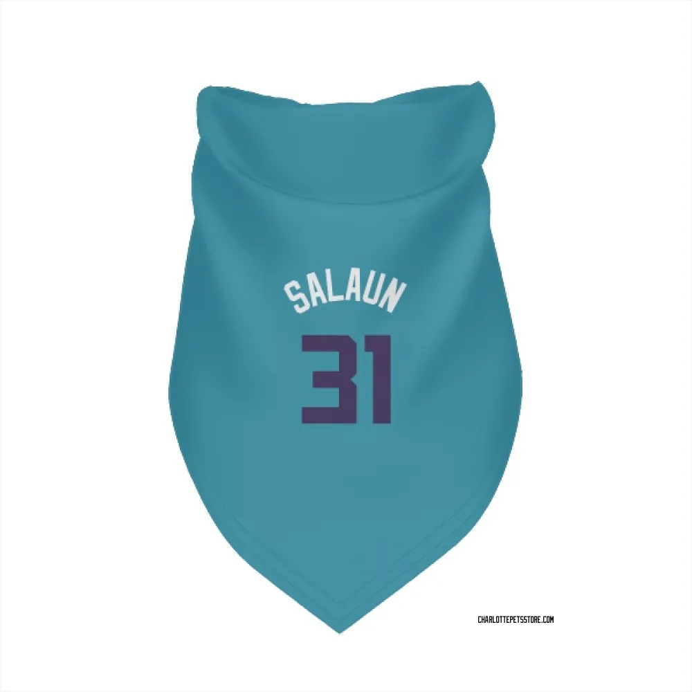 Charlotte Hornets Tidjane Salaun Teal Purple Pet Bandana for Dog & Cat