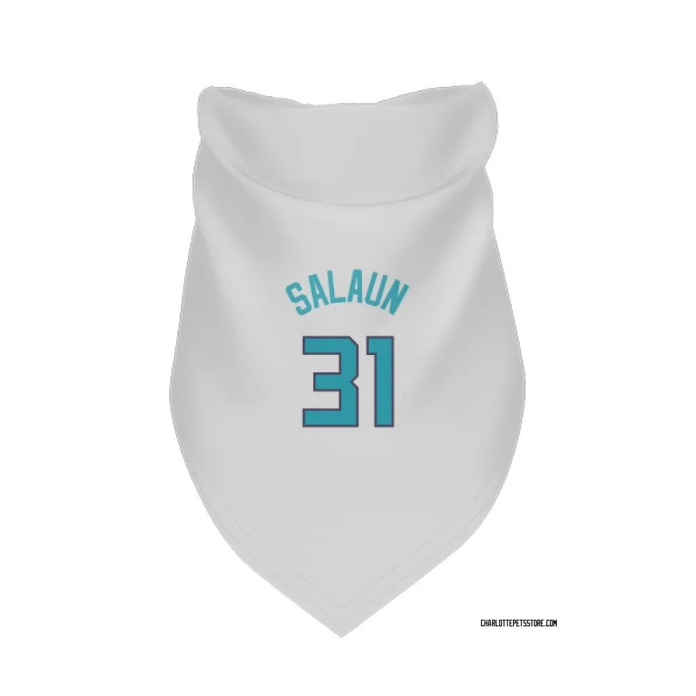 Charlotte Hornets Tidjane Salaun White Pet Bandana for Dog & Cat