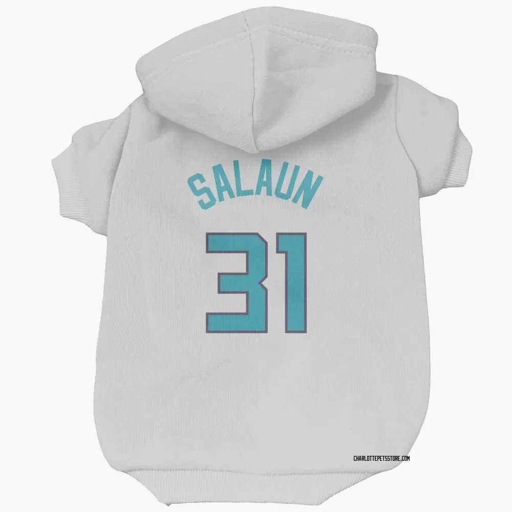 Charlotte Hornets Tidjane Salaun White Pet Hoodie for Dog & Cat