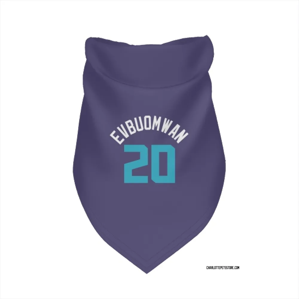 Charlotte Hornets Tosan Evbuomwan Purple Pet Bandana for Dog & Cat