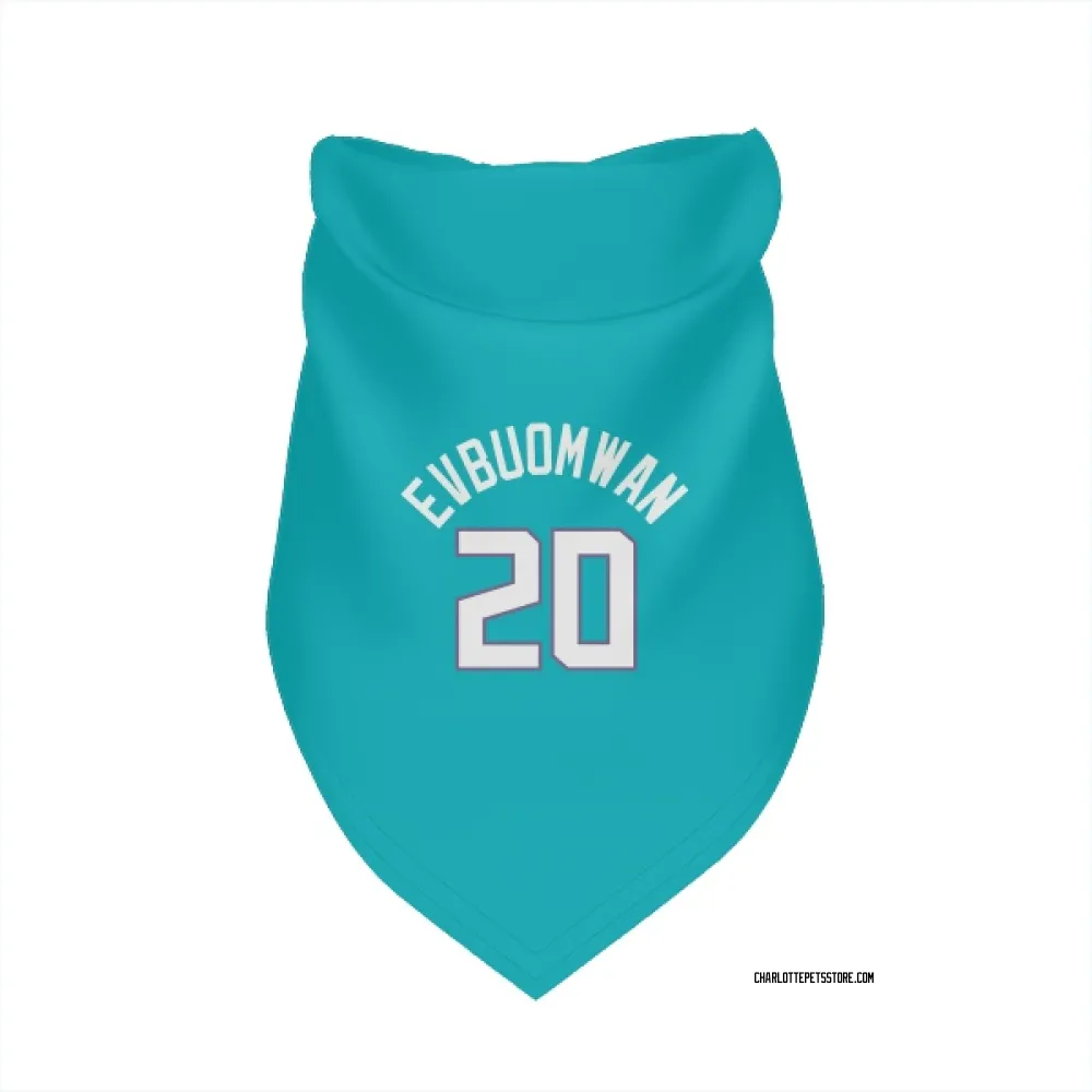 Charlotte Hornets Tosan Evbuomwan Teal Pet Bandana for Dog & Cat