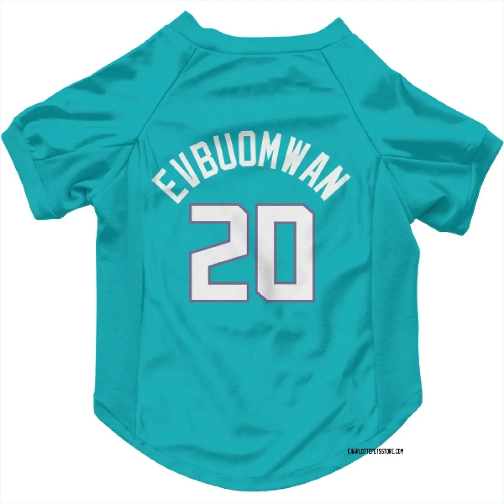 Charlotte Hornets Tosan Evbuomwan Teal Pet Jersey for Dog & Cat