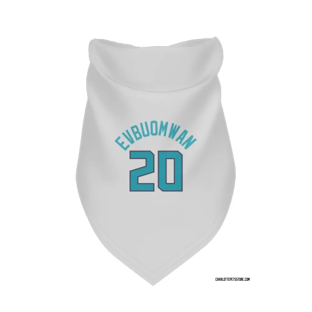 Charlotte Hornets Tosan Evbuomwan White Pet Bandana for Dog & Cat