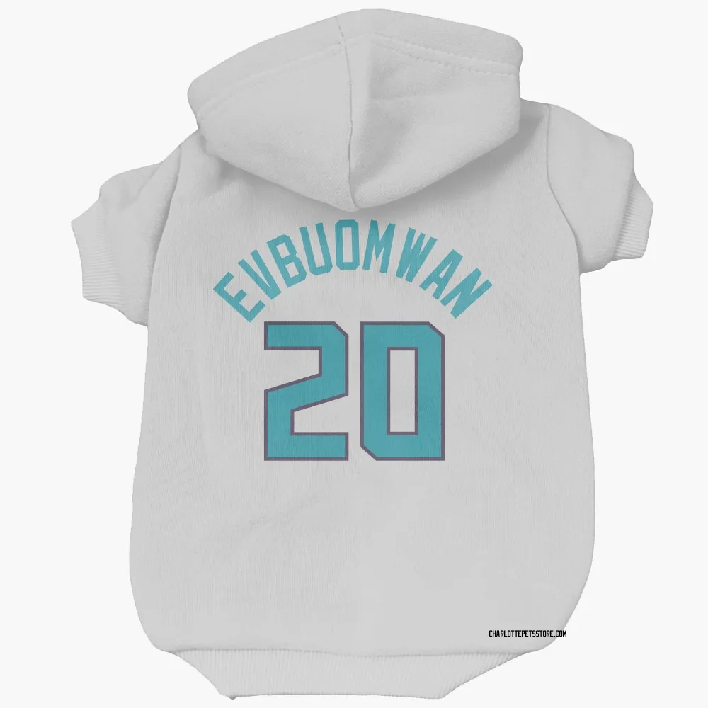 Charlotte Hornets Tosan Evbuomwan White Pet Hoodie for Dog & Cat