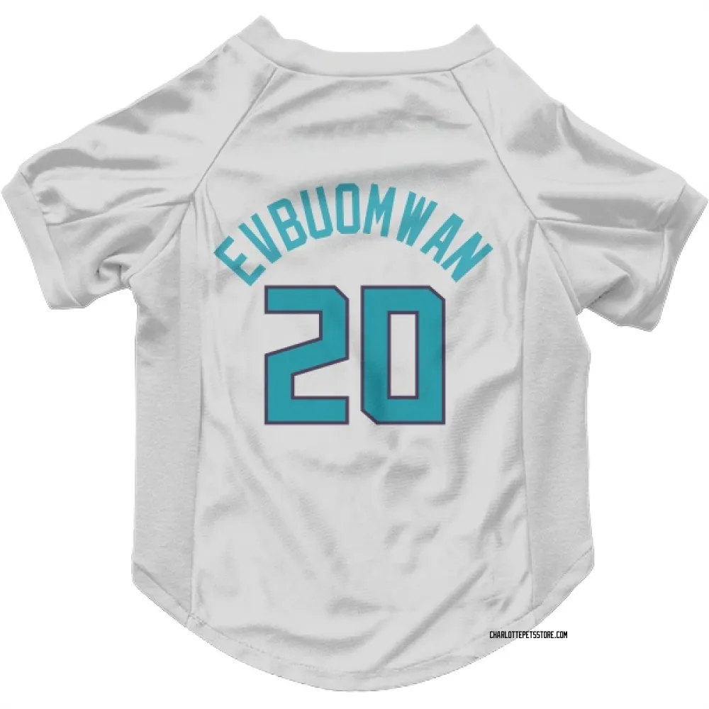 Charlotte Hornets Tosan Evbuomwan White Pet Jersey for Dog & Cat